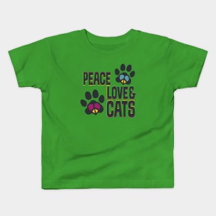 Peace Love Cats Kids T-Shirt